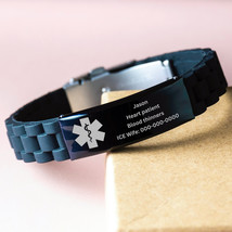 Personalized Medical Alert Bracelet, Customized Emergency Medical ID Bracelet - £15.22 GBP