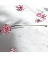 Vintage Venetian Murano Pink Glass Flower Twist Stem Chandelier Replacem... - $48.00 CAD