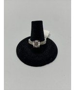 Silver Tone Square Simulated Diamond Ring Size 8 Estate Jewelry Find Art... - $20.28 CAD