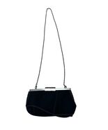 Vintage mark. By Avon Blue Velvet Evening Bag Silver Tone Frame Y2K Clut... - $23.40