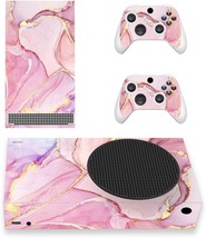 PlayVital Cosmic Pink Gold Marble Effect Custom Vinyl Skins for Xbox Series S, - £28.30 GBP