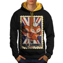 Wellcoda The Great Squirrel Mens Contrast Hoodie, Royal Casual Jumper - £30.95 GBP