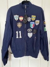 NWT Dolce Gabbana Black Label Calcio Soccer Football Patches Jacket Size IT52 - $699.00