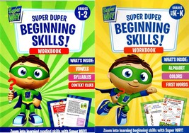 Super WHY Super Duper - Beginning Skills! - Grades PreK-K + Grades 1-2 Workbook - £8.72 GBP