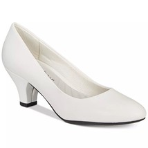 Easy Street Women Classic Pump Heels Fabulous Size US 7.5M White Faux Leather - £24.60 GBP