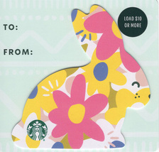 Starbucks 2022 Easter Bunny Flowers Purple Mini Gift Card New No Value - £2.38 GBP
