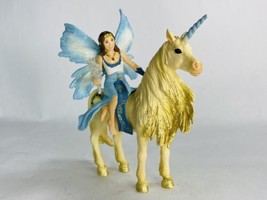 Schleich Blue Fairy Elf with Wand &amp; Horse 2015 - £11.78 GBP