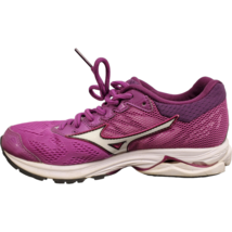 Mizuno Wave Rider 21 Sneaker Running Shoes Magenta Purple Lace Up Womens Size 7 - £17.87 GBP