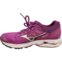 Mizuno Wave Rider 21 Sneaker Running Shoes Magenta Purple Lace Up Womens Size 7 - £17.67 GBP