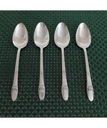 1847 Rogers Bros FIRST LOVE Place Oval Soup Spoons Lot Set of 4 Silverpl... - $7.99