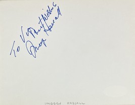 IMOGEN HASSALL Autograph Signed 4&quot; x 5&quot; ALBUM PAGE 1970s Bombshell JSA C... - £347.89 GBP