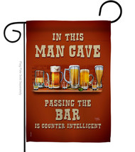 Man Cave Passing The Bar Garden Flag Humor 13 X18.5 Double-Sided House Banner - $19.97