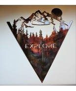 EXPLORE!   The Mountains are Yours to Explore Metal Wall Art 21&quot; x 19 1/4&quot; - $1,154.88 MXN