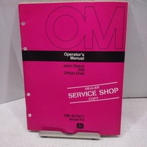 John Deere 350 Offset Disk Owners Operators Manual OMA27671 NOS - $19.79