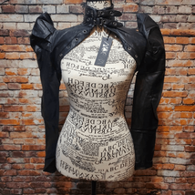 Dolls Kill Widow Faux Leather Goth Emo Shrug XS - £43.80 GBP
