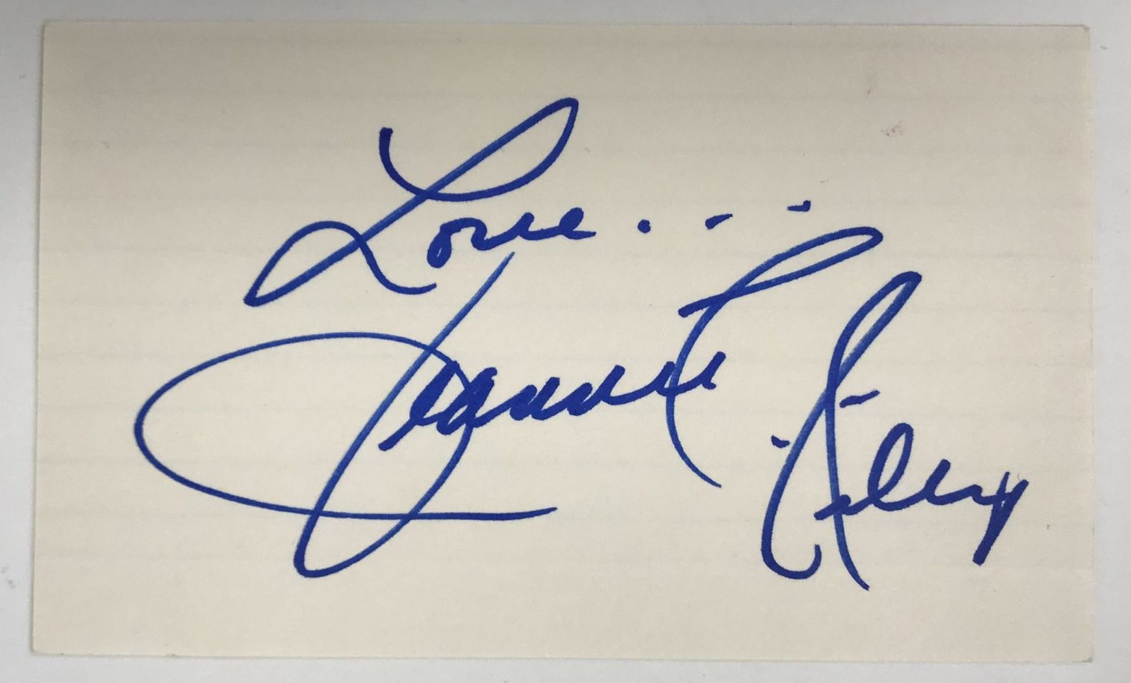 Jeannie C. Riley Signed Autographed 3x5 Index Card #2 - $15.00