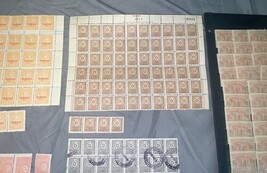 Paraguay Mint & Cancelled Stamp Blocks Lot Officials & Centimos Early Issues image 4