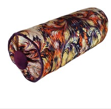 Vintage Style  Bolster Pillows Flower CrushVelvet, Throw Pillow 6x16&quot; - £43.29 GBP