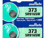 Murata 373 Battery SR916SW 1.55V Silver Oxide Watch Button Cell (10 Batt... - £2.95 GBP+