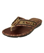 Mens Genuine Chedron Authentic Leather Mexican Huaraches Flip Flops Embr... - $39.95