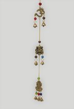 Wonderlist Handicrafts Brass Wall Hanging Lakshmi Ganesh Om Good Luck Wi... - $19.31
