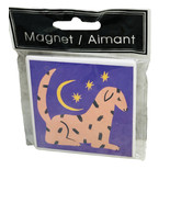 Greenbrier Ceramic Refrigerator Pink Dog Art Print Magnet 3x3Inches - $331.34 MXN