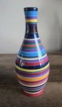 Tabletops Unlimited Havana 9-1/4&quot; Art Pottery Vase Hand Painted Collection - $21.77
