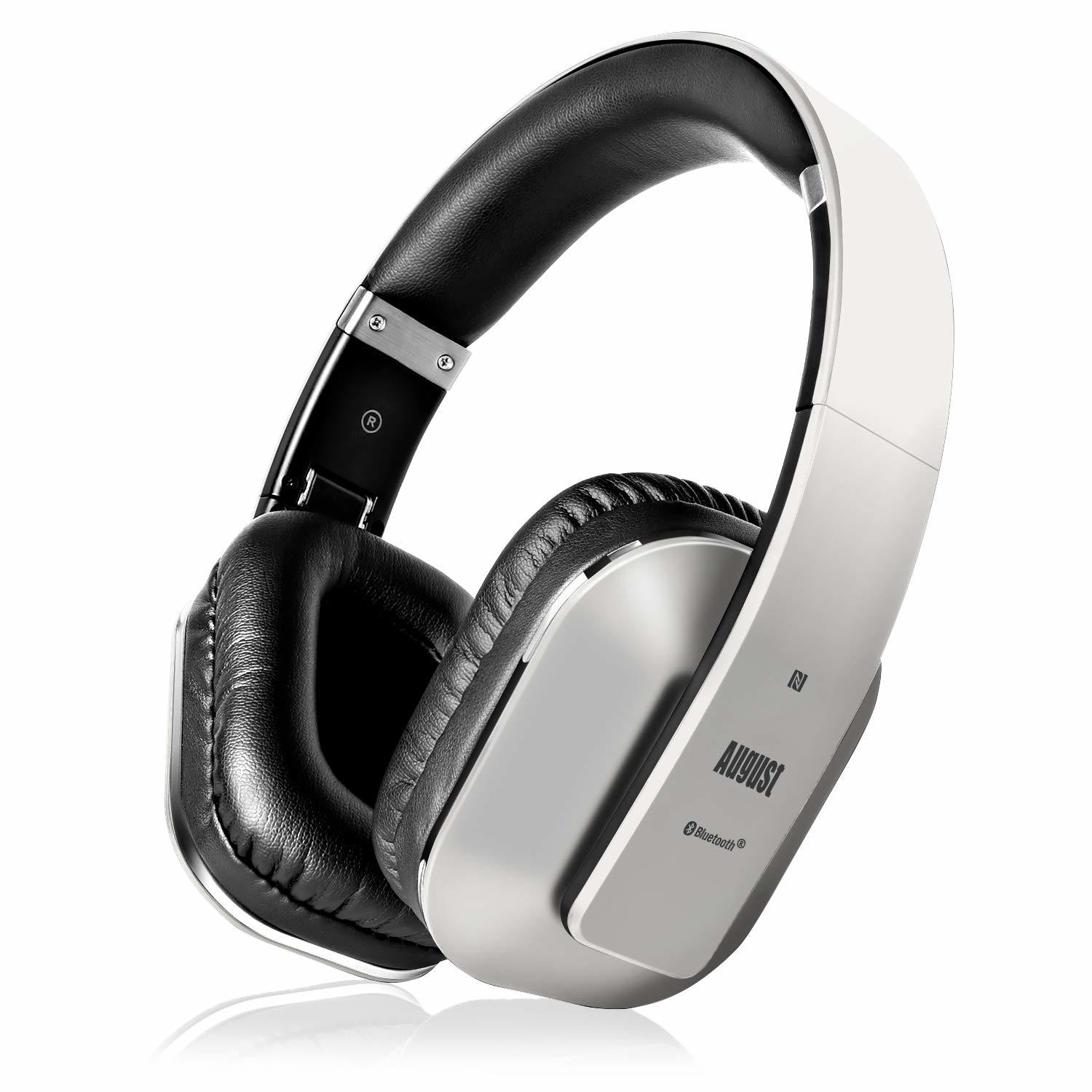 August EP650 Bluetooth Wireless Over Ear Headphones with aptX LL Low Latency/Mul