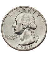 1942-S Argent Washington Quarts 25C (Choix Bu État) Complet Mint Lustre - €75,92 EUR
