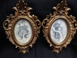 Real Tattoo Key and Lock on Rubber Skin antique framed - $24.75