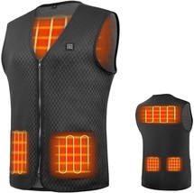 Heated Vest, USB Charging Electric Heated Jacket Washable Women Men Outdoor(XXL) - £44.89 GBP