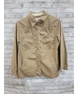 Unisex Tan Cream Snap Button One Size Jacket Lightweight Forecaster of B... - $570.99 MXN