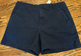 NEW Banana Republic Factory Woman’s Chino Shorts 5” Inseam Navy Blue Size 12 NWT - £35.17 GBP