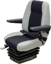 KAB 151 Multi Gray Fabric Air Suspension Seat Fits Motor Graders Telehan... - $1,149.99