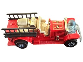 Vintage 1980 Hot Wheels Old Number 5 Fire Engine Truck Made In Malaysia - $9.46