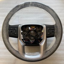OEM factory original dark brown leather heated steering wheel for some 19+ GMC - £101.88 GBP