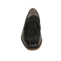 Men's Shoes Steve Madden Soft Leather upper Slip On Emree Black basket weave image 3