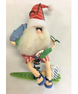 Surfin&#39; Santa Christmas Ornament Surf Board Shorts Sunglasses Gifts Flip... - $9.50 CAD