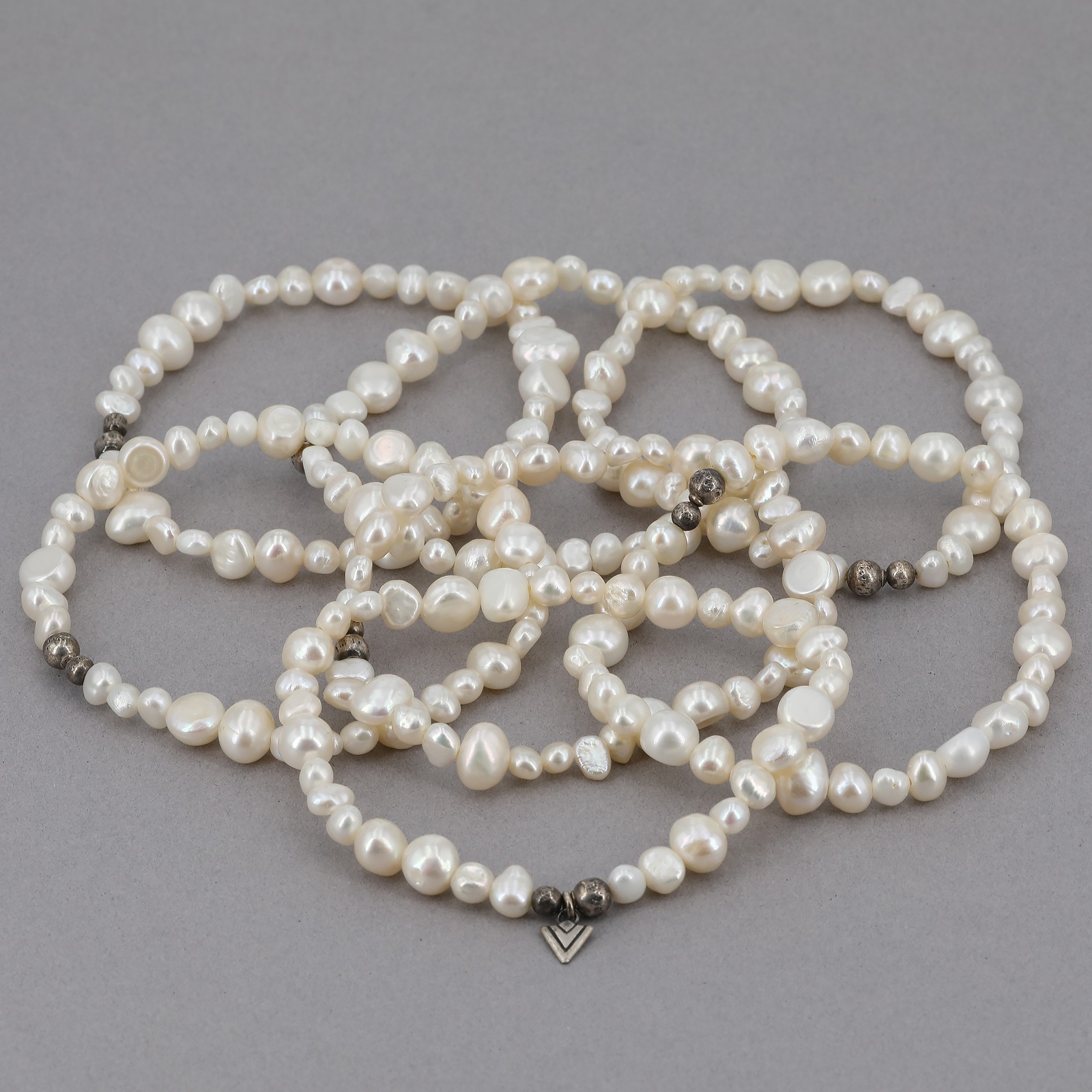 Retired Silpada Sterling Pearl GODDESS Stretch Bracelet B1601 Complete S... - $79.99