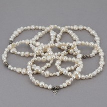 Retired Silpada Sterling Pearl GODDESS Stretch Bracelet B1601 Complete S... - £60.04 GBP