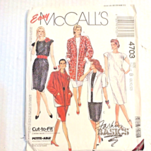 Vintage Sewing Pattern McCalls #4703 Jacket and Dress - £3.86 GBP
