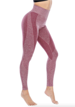 Running Girl Ombre Seamless Cute Gym Power Stretch High Waisted Yoga Leggings, S - £6.16 GBP