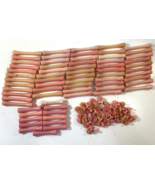 66 Pink Hair Perm Rods Non-Slip Hair Rollers Plastic Cold Wave Short Cur... - $282.54 MXN
