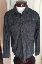 D.C. Black &amp; White Pinstriped Long Sleeve Button Up Shirt Men&#39;s M - $19.75