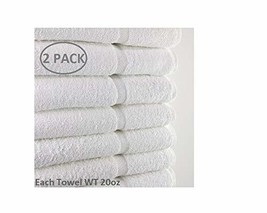Kovot 100% Ring Spun Cotton White Bath Towels Set of (2) | Made in India... - $19.95