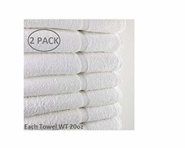 Kovot 100% Ring Spun Cotton White Bath Towels Set of (2) | Made in India... - £15.80 GBP