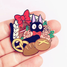 Collectible Kiki’s Black Cat Metal Enamel Large Pin Studio Ghibli Kawaii... - $8.20