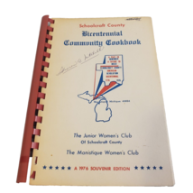 Schoolcraft County Manistique Michigan Bicentennial 1976 Spiral Bound Cook Book - £43.25 GBP