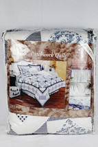 Keeko Vintage Home Hand Made Patchwork Quilt  Bedcover FULL/QUEEN 86 x 86 - £51.43 GBP