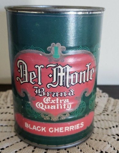 Vintage Coin Bank ~ Del Monte Brand ~ Black Cherries Can Bank ~ Coin Bank - $30.00